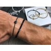 Partnerský Glosery set dvoch náramkov zdobených krištáľmi od Swarovski®, šnúrka 1mm, krištále 4mm