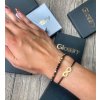 Luxusný set dvoch Glosery náramkov Nekonečno ∞ a krištále od Swarovski® 4mm, chirurgická oceľ, šnúrka 1mm