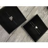 Luxusný set dvoch Glosery náramkov Mini srdiečko a krištále 4mm, chirurgická oceľ, šnúrka 1mm
