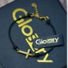 glosery naramok cierny snurovy zlaty kriz elegantny unisex darcek