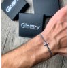 Šnúrkový minimalistický Glosery náramok s krížikom, chirurgická oceľ, šnúrka 1mm