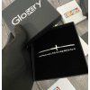 Luxusný set dvoch Glosery náramkov Krížik a krištále 4mm, chirurgická oceľ, šnúrka 1mm