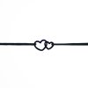 Šnúrkový minimalistický Glosery so srdiečkami, chirurgická oceľ, šnúrka 1mm