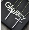 Retiazkový Glosery náhrdelník s krížikom - zapínanie - chir. oceľ 2mm - 3mm