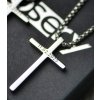 Retiazkový Glosery náhrdelník s krížikom - zapínanie - chir. oceľ 2mm - 3mm