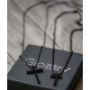 Retiazkový Glosery náhrdelník s krížikom - zapínanie - chir. oceľ 2mm - 3mm