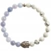 buddha z chirurgickej ocele angelit a howlite 8mm