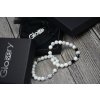 Glosery náramok s lesknúcimi krištáľmi Swarovski®, howlite 8mm