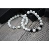 Glosery náramok s lesknúcimi krištáľmi Swarovski®, howlite 8mm