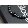 Glosery náramok s lesknúcim krištáľom v tvare krížika od Swarovski®, hematit 6mm