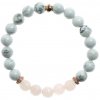 Stopery so zirkónmi, howlite a ruženín 8mm