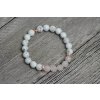 Stopery so zirkónmi, howlite a ruženín 8mm
