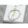 Stopery so zirkónmi, howlite a ruženín 8mm