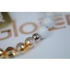 Glosery náramok s lesknucími krištáľmi od Swarovski®, howlite 6-8mm