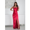 Dlhé spoločenské červené priliehavé šaty na viazanie