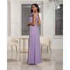 Dlhé spoločenské fialové šaty