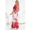 Dlhé červené kvetinové šaty