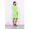 Zeleno-neónové šaty s trojštvrťovým rukávom