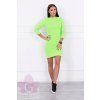 Zeleno-neónové šaty s trojštvrťovým rukávom