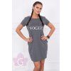 Šedé šaty Vogue