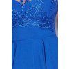 Modré spoločenské šaty s krajkou