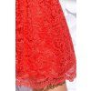 Krátke spoločenské červené čipkované šaty