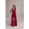 Dlhé červené spoločenské šaty s nariasením