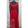 Dlhé spoločenské červené šaty s tylovou sukňou