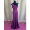 Dlhé spoločenské purpurové priliehavé šaty