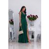 Dlhé spoločenské trblietavé zelené šaty