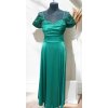 Dlouhé společenské zelené šaty s flitry