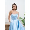 Dlhé spoločenské bledomodré šaty