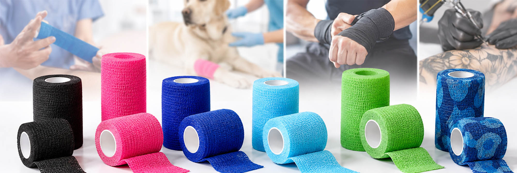 Lepiaci elastický obväz na grip a jeho využitie