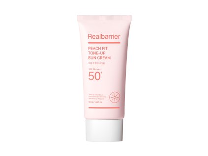 real barrier peach fit tone up sun cream