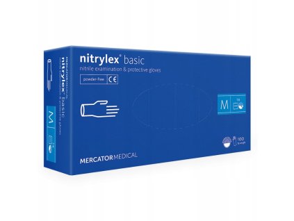 Rukavice MERCATOR NITRYLEX BASIC modre DARK BLUE vel M 100 ks Seria Basic Dark BLUE