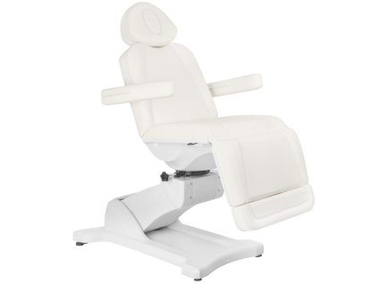 Elektrické kozmetické kreslo azzurro 869a rotačné 4 motor biele
