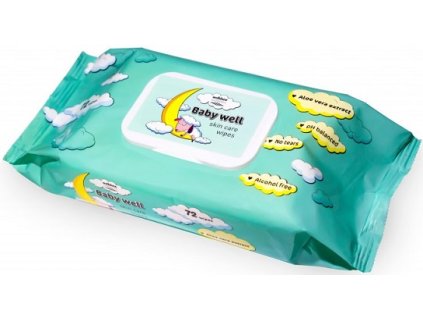 e3c0718117b23ec9813f61d93f69e6a6 baby well aloe vera skin care wipes 72ks