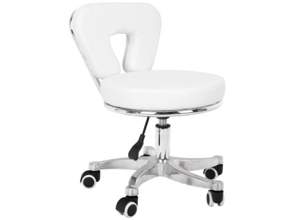 Kozmetická stolička na pedikúru 9266 biela