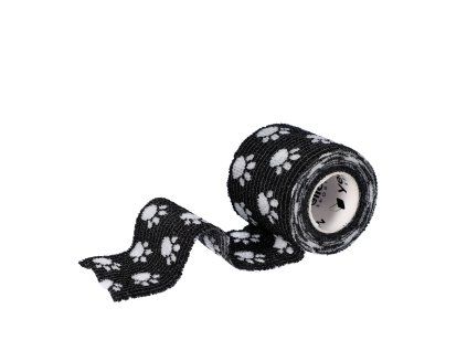 Lepiaci elastický obväz na grip s bielymi packami