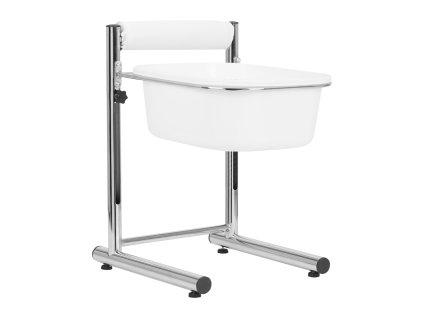 Vanička na pedikúru s nastaviteľnou výškou, chróm