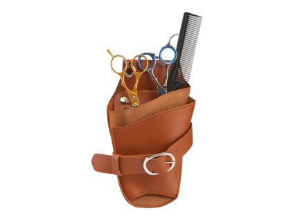 PUZDRO NA OPASOK NA NOŽNICE NA VLASY T11 HNEDÉ