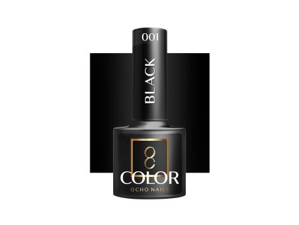 OCHO NAILS Hybridný lak na nechty čierny 002 -5 g