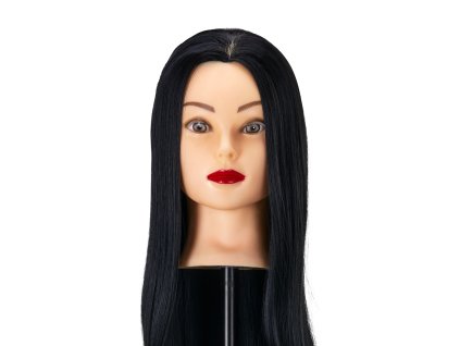 Gabbiano WZ2 kadernícka tréningová hlava, syntetické vlasy, farba 1#, dĺžka 24"