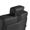 Gabbiano Levi barber chair with black frame black without stitching at the back