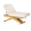 SPA ležadlo Sillon Siesta krémové so svetlohnedým podstavcom