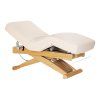 SPA ležadlo Sillon Siesta krémové so svetlohnedým podstavcom