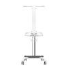 Comfort pedicure tray on wheels with lift function
