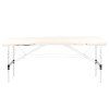 Folding massage table, aluminum comfort, 2-section cream