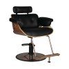 Kadernícke kreslo Gabbiano Florencja Black & Walnut