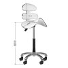 Roll speed am-880 cosmetic stool white
